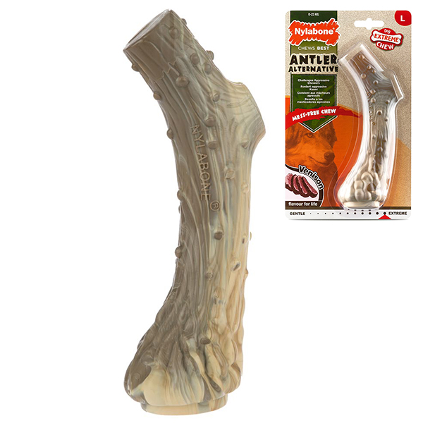 Nylabone Extreme Chew Antler НІЛАБОН РІГ ОЛЕНЯ жувальна іграшка для собак, смак оленини