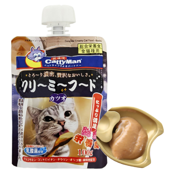 CattyMan Complete Creamy Food Bonito КЕТТІМЕН КРЕМ-ПЮРЕ З МАКРЕЛЛЮ рідкий корм для котів