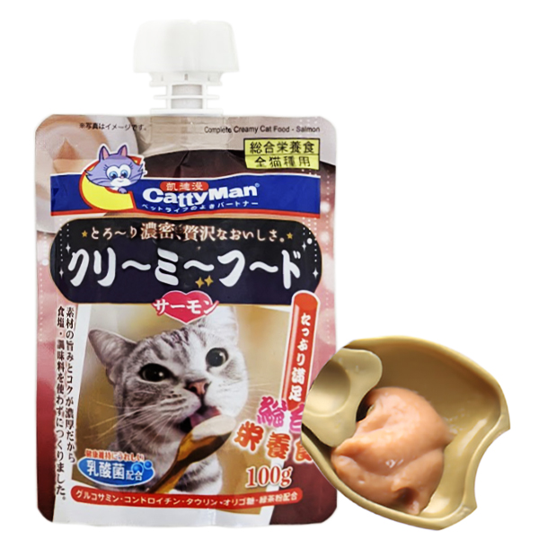 CattyMan Complete Creamy Food Salmon КЕТТІМЕН КРЕМ-ПЮРЕ З ЛОСОСЕМ рідкий корм для котів