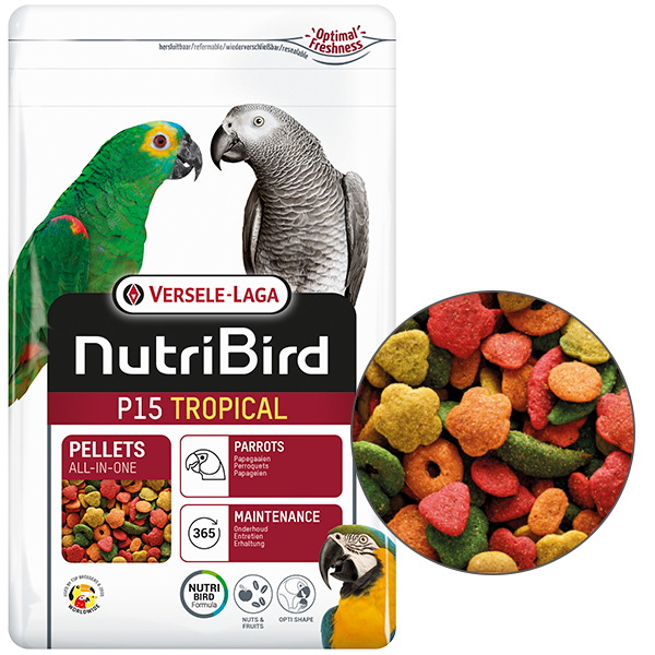 Versele-Laga NutriBird P15 Tropical ВЕРСЕЛЕ-ЛАГА НУТРІБЕРД P15 ТРОПІКАЛ корм для великих папуг