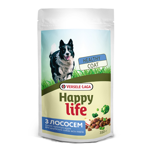 Happy Life Adult with Salmon ХЕППІ ЛАЙФ ЛОСОСЬ сухий преміум корм для собак усіх порід