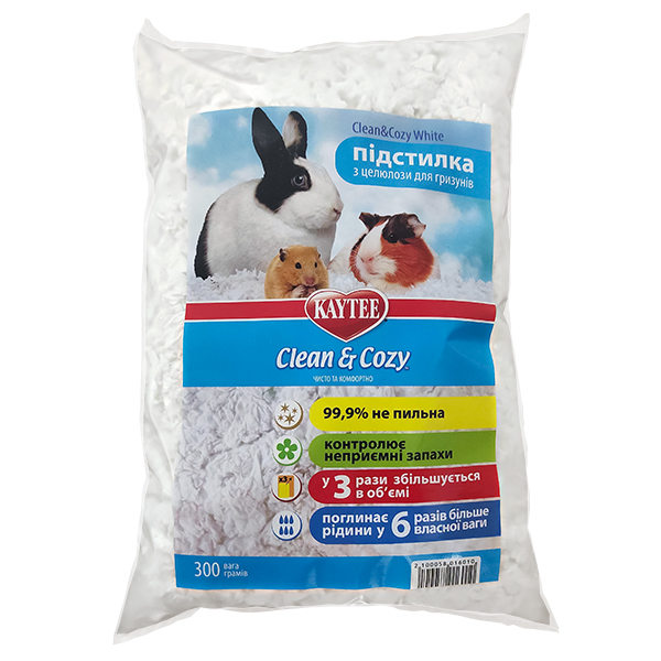 Kaytee Clean&Cozy White КЕЙТІ КЛІН&КОЗІ БІЛИЙ підстилка з целюлози для гризунів