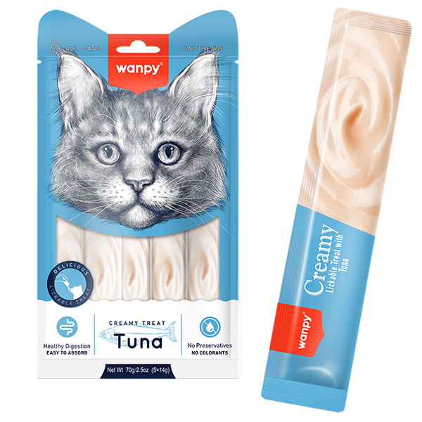 Wanpy Creamy Lickable Treats Tuna ВАНПІ ТУНЕЦЬ рідкі ласощі для котів