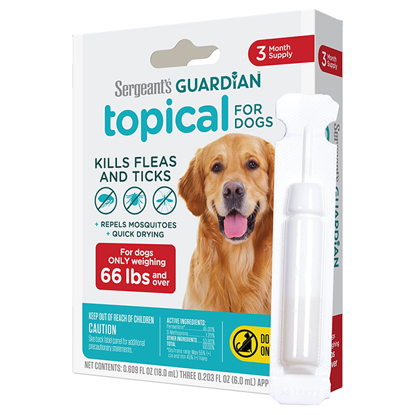 Sergeant’s Guardian Dogs СЕРЖАНТС ГАРДІАН краплі від бліх, кліщів, комарів для собак от 30кг, 6мл