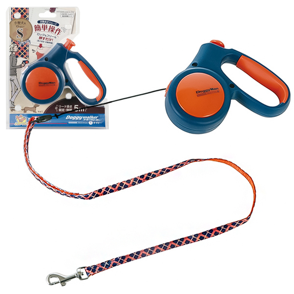 DoggyMan Retractable Lead Trad Style S ДОГГІМЕН ДОГГІ ВОЛКЕР повідець рулетка для собак до 10кг, трос 5м