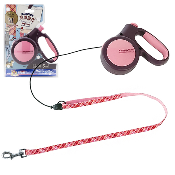 DoggyMan Retractable Lead Trad Style M ДОГГІМЕН ДОГГІ ВОЛКЕР повідець рулетка для собак до 20кг, трос 5м