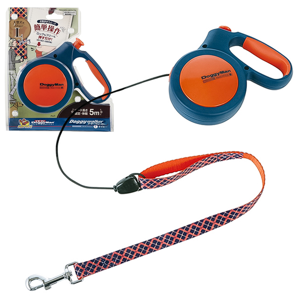 DoggyMan Retractable Lead Trad Style L ДОГГІМЕН ДОГГІ ВОЛКЕР повідець рулетка для собак до 30кг, трос 5м