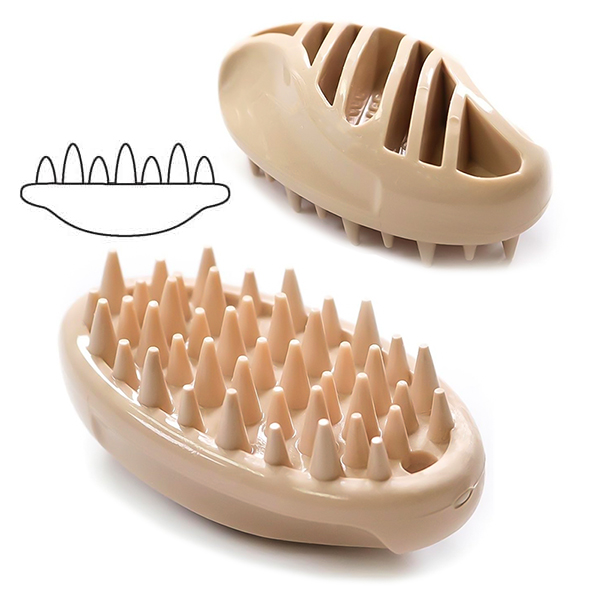 DoggyMan Rubber Brush Mini ДОГГІМЕН СИЛІКОНОВА ЩІТКА для собак і котів