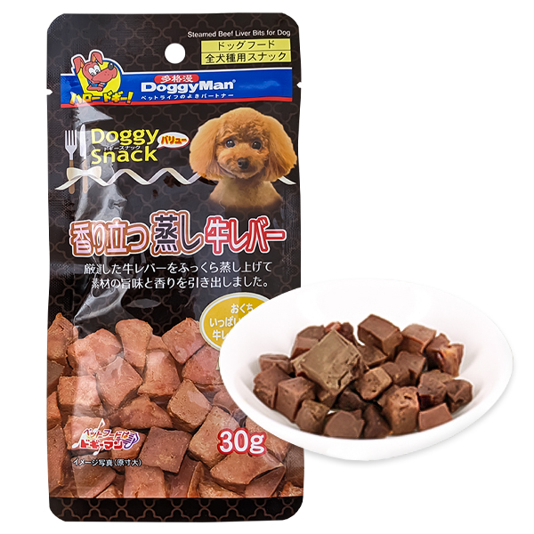 DoggyMan Steamed Beef Liver Bits ДОГГИМЕН ЯЛОВИЧА ПЕЧІНКА НА ПАРУ ласощі для собак