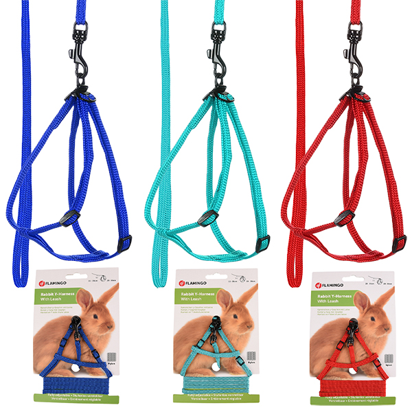 Flamingo Rabbit Y-Harness with Leash ФЛАМИНГО Y-шлея и поводок для кролика
