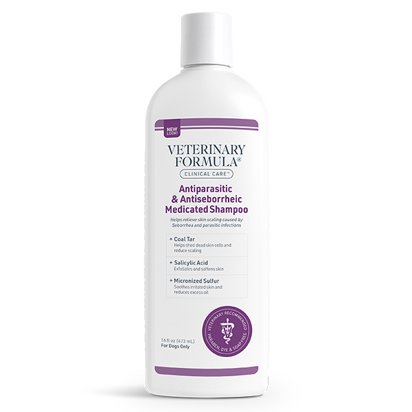 Veterinary Formula Clinical Care Antiparasitic & Antiseborrheic Medicated Shampoo ВЕТЕРИНАРНА ФОРМУЛА АНТИПАРАЗИТАРНИЙ та АНТИСЕБОРЕЙНИЙ лікувальний шампунь з дьогтем, сіркою, саліциловою кислотою для собак