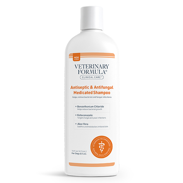 Veterinary Formula Clinical Care Antiseptic&Antifungal Medicated Shampoo ВЕТЕРИНАРНА ФОРМУЛА АНТИСЕПТИЧНИЙ і ПРОТИГРИБКОВИЙ лікувальний шампунь із хлоридом бензетонію та кетоконазолом для собак і котів