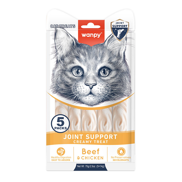 Wanpy Functional Creamy Lickable Treat Joint Support ВАНПІ ДЛЯ СУГЛОБІВ функціональні рідкі ласощі для котів