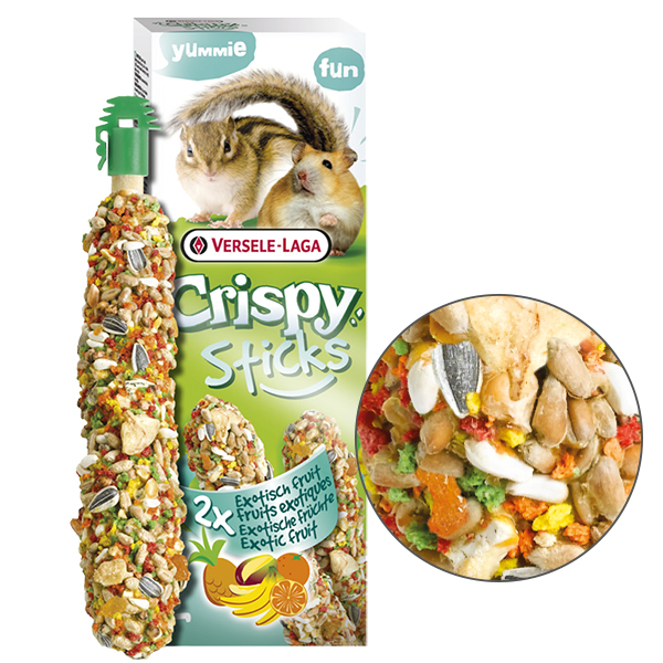 Versele-Laga Crispy Sticks Exotic Fruit ВЕРСЕЛЕ-ЛАГА КРІСПІ ЕКЗОТИЧНІ ФРУКТИ ласощі для хом’яків, білок 2х55г