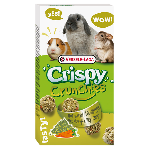 Versele-Laga Crispy Crunchies Hay + Carrot КРІСПІ ПЕЧИВО СІНО ТА МОРКВА ласощі для кроликів, гризунів