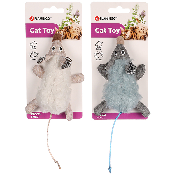Flamingo Rizzo Mouse ФЛАМІНГО РІЦЦО МИША шурхотлива іграшка з котячою м’ятою для котів