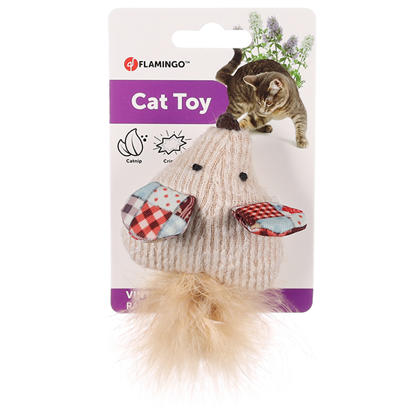 Flamingo Vinta Mouse ФЛАМІНГО ВІНТА МИША шурхотлива іграшка з котячою м’ятою для котів