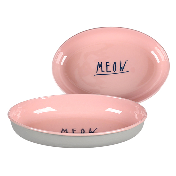 Flamingo Nell Oval ФЛАМІНГО НЕЛЛ ОВАЛЬНА емальована миска для котів 275мл