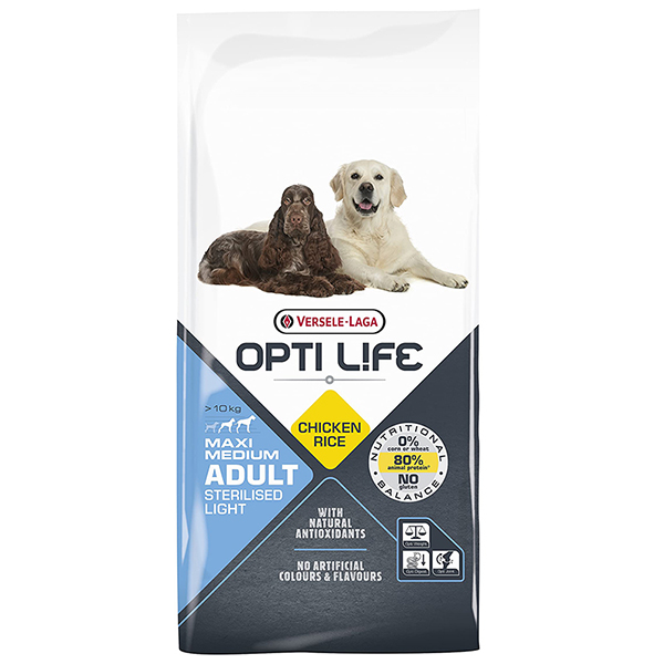 Opti Life Sterilised Light Medium & Maxi ОПТІ ЛАЙФ СТЕРІЛАЙЗИД ЛАЙТ СЕРЕДНІХ ВЕЛИКИХ сухий суперпреміум корм для стерилізованих і собак із зайвою вагою середніх і великих порід