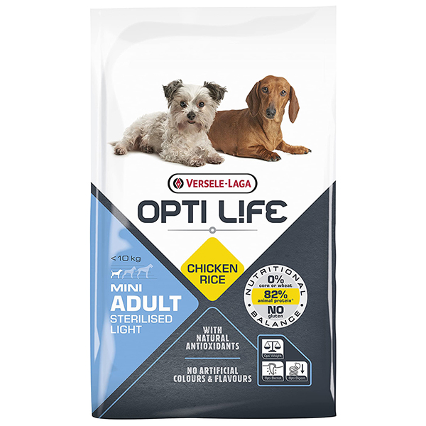 Opti Life Sterilised Light Mini ОПТІ ЛАЙФ СТЕРІЛАЙЗИД ЛАЙТ МІНІ МАЛИХ сухий суперпреміум корм для стерилізованих і собак із зайвою вагою міні та малих порід