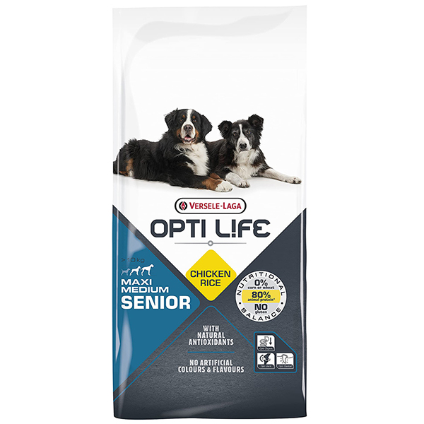 Opti Life Senior Medium & Maxi ОПТІ ЛАЙФ СЕНЬЙОР СЕРЕДНІХ ВЕЛИКИХ сухий суперпреміум корм для літніх собак середніх і великих порід