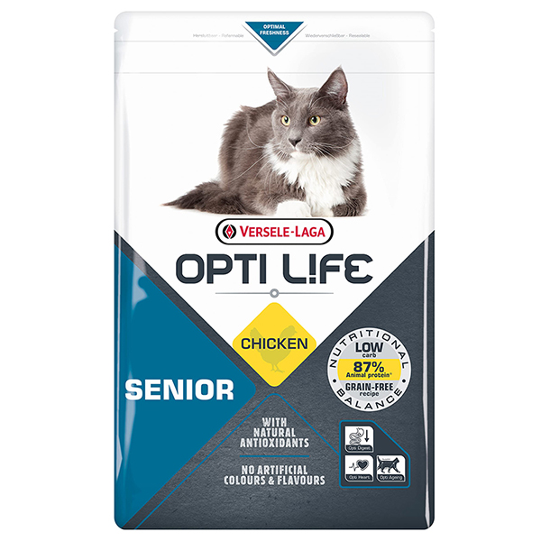 Opti Life Senior ОПТІ ЛАЙФ СЕНЬЙОР беззерновий сухий суперпреміум корм для літніх котів