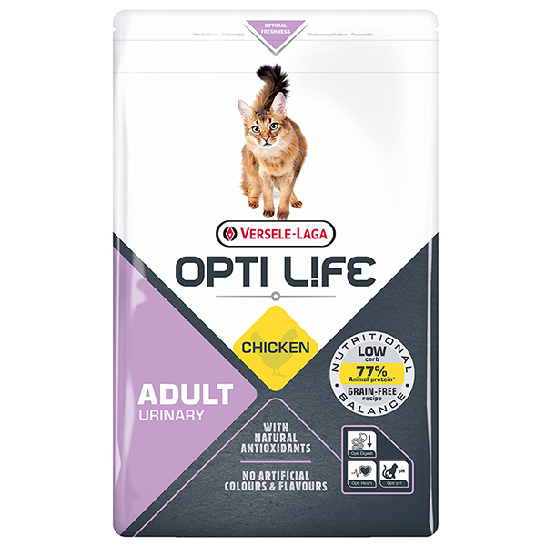 Opti Life Urinary ОПТІ ЛАЙФ УРІНАРІ беззерновий сухий суперпреміум корм для котів, схильних до сечокам’яної хвороби