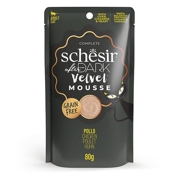Schesir After Dark Chicken ШЕЗІР КУРКА мус, натуральні консерви для котів, пауч 80г
