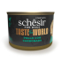Schesir Taste the World Chicken with Carbonara ШЕЗІР КУРКА З КАРБОНАРОЮ в бульйоні натуральні консерви для собак, вологий корм, банка 150г