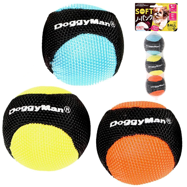 DoggyMan Soft Ball SS ДОГГІМЕН М’ЯКИЙ М’ЯЧ З НАПОВНЮВАЧЕМ іграшка для собак, набір 3шт