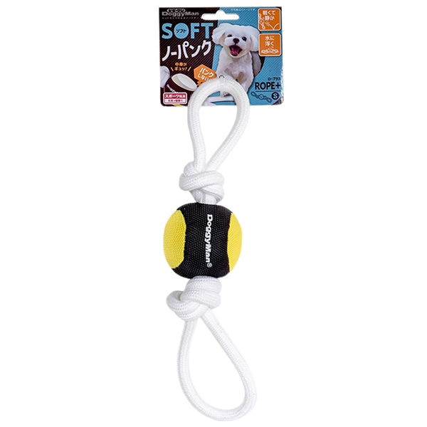 DoggyMan Soft Ball Loop ДОГГІМЕН М’ЯКИЙ М’ЯЧ З КАНАТОМ іграшка для собак