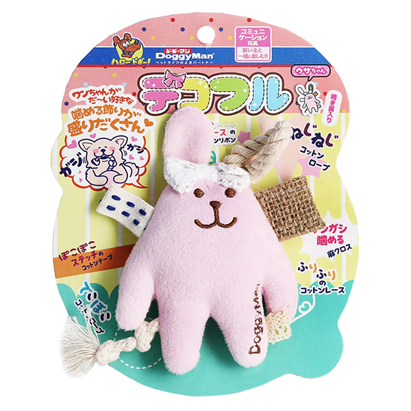 DoggyMan Fully Decorated Rabbit ДОГГІМЕН КРОЛИК З ДЕКОРОМ м’яка іграшка з пищалкою для собак