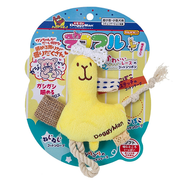 DoggyMan Fully Decorated Alpaca ДОГГІМЕН АЛЬПАКА З ДЕКОРОМ м’яка іграшка з пищалкою для собак