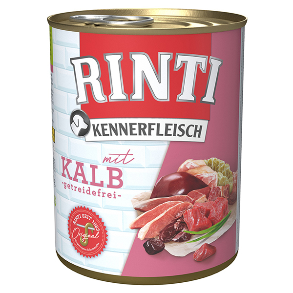 Rinti Kennerfleisch mit Kalb РІНТІ КЕННЕРФЛЯЙШ ТЕЛЯТИНА беззерновий повнораціонний натуральний вологий корм для собак