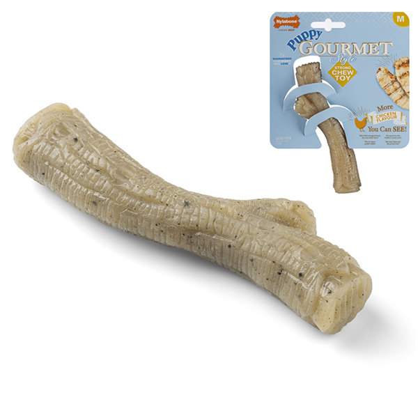 Nylabone Gourmet Puppy Stick Chicken НІЛАБОН ГУРМЕ ПАППІ ГІЛКА жувальна іграшка для цуценят, смак курки