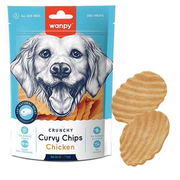 Wanpy Curvy Chips Chicken ВАНПІ ЧІПСИ ХРУМКА КУРКА ласощі для собак