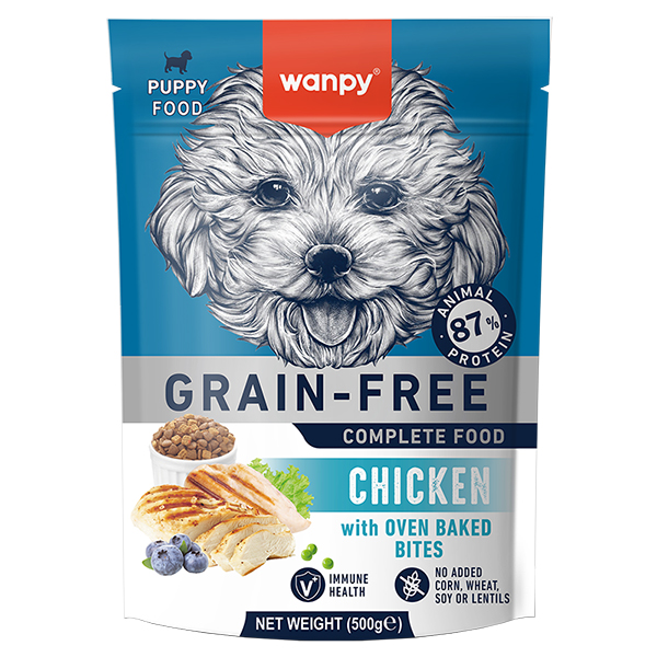 Wanpy Puppy Grain Free Chicken ВАНПІ КУРКА ДЛЯ ЦУЦЕНЯТ сухий повнораціонний беззерновий корм для цуценят