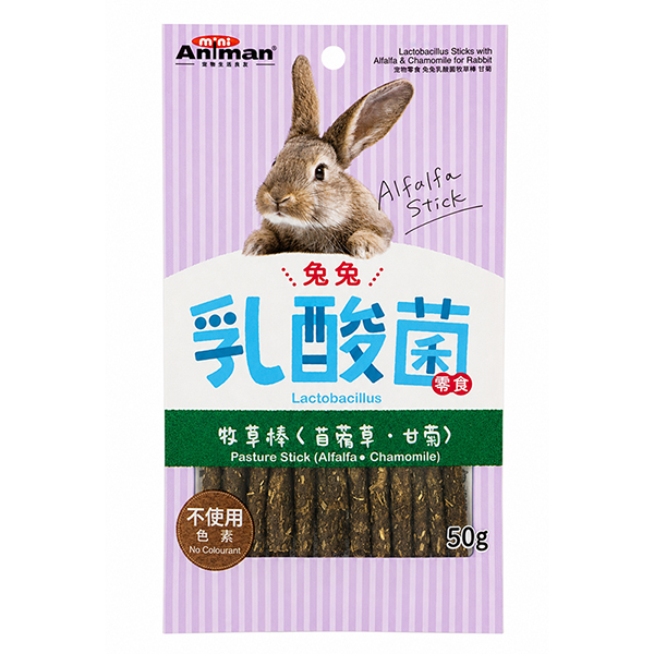 MiniAniman Lactobacillus Sticks with Alfalfa & Chamomile МІНІЕНІМЕН ПАЛИЧКИ З ЛЮЦЕРНОЮ, РОМАШКОЮ ТА ПРОБІОТИКАМИ ласощі для кроликів
