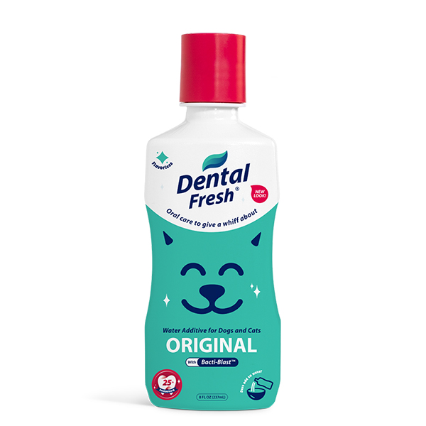 SynergyLabs Dental Fresh Original СІНЕРДЖІ ЛАБС СВІЖІСТЬ ЗУБІВ ОРІДЖИНАЛ добавка до води проти зубного нальоту та запаху з пащі для собак і котів